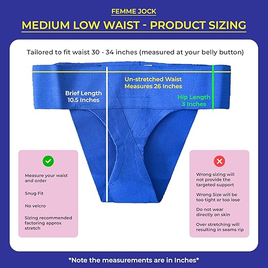 Women's Pelvic Support Belt ― Uterus Girdle for Prolapsed Bladder | Postpartum Recovery | Pain Relief | Low Waist - SAPPHIRE BLUE - M