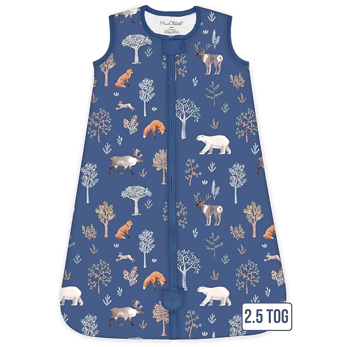 Mama Cheetah Baby Sleep Sack 2.5 TOG, Organic Cotton Baby Wearable Blanket with Two-Way Zipper, Swaddle Transition Baby Sleeping Bag for Newborn Infant Toddler Boy Girl, 18-24 Months