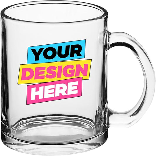 Personalized Coffee Mug – Custom Photo, Text, or Logo Ceramic Mug Tea Cup | Taza Personalizada with Picture or Message | Customized Gift Idea for Men & Women, Mom, Dad, Friends - Clear | 11oz