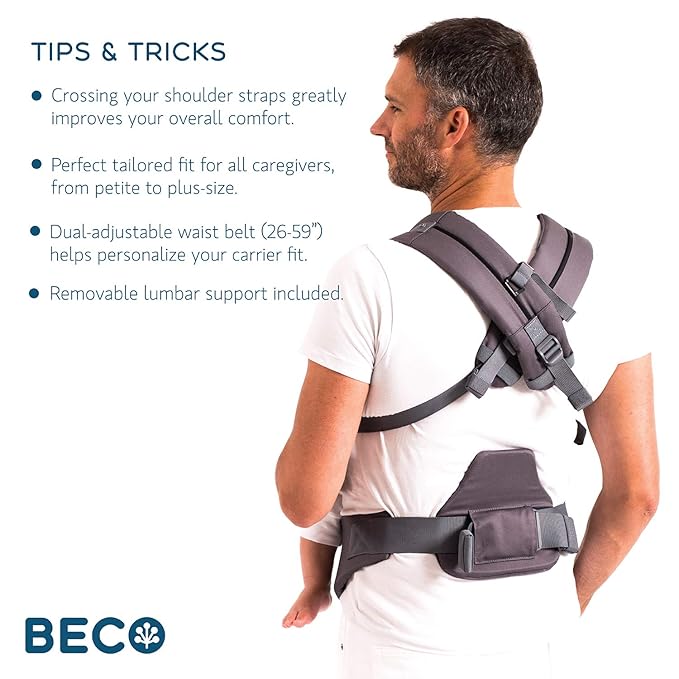 Beco Baby Carrier 8 Hybrid Newborn to Toddler Carrier (7–45 lbs) - All in 1 Breathable Mesh, Ergonomic Baby Backpack - Front & Hip Carrier with Adjustable Seat – Rust