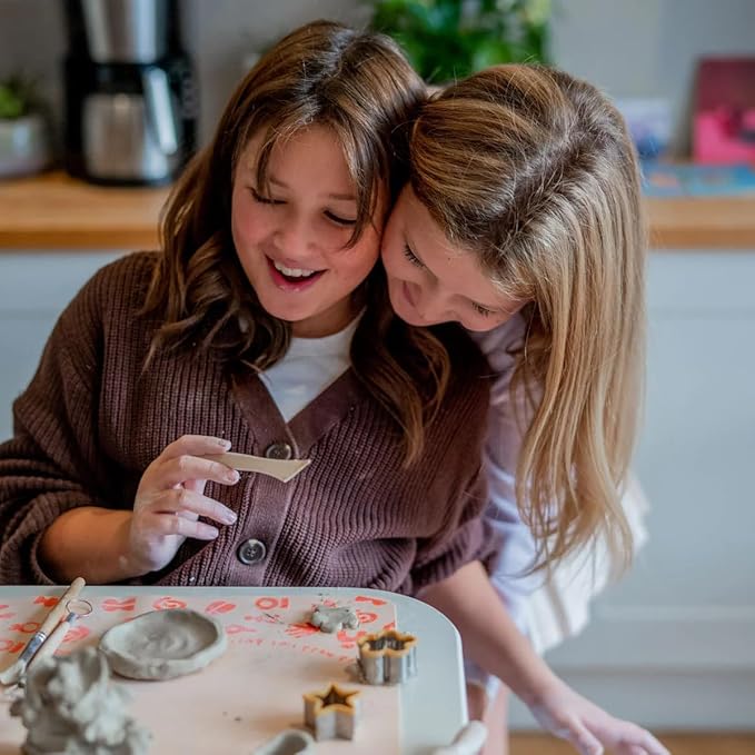 Sculpd - The Original Kids Pottery Kit, Air-Dry Clay Starter Kit for Kids Age 7+, Air Dry Clay with 5 Colour Paint Set, Paintbrushes, Pottery Tools, Sponge and Step-by-Step Guide