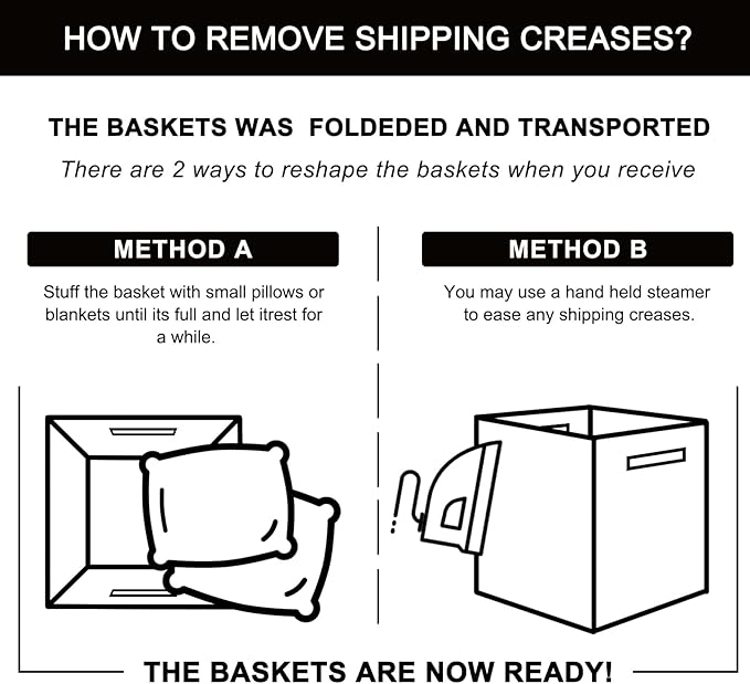 OIAHOMY Cube Storage Basket, 3-Pack Woven Cotton Rope Baskets for Storage, 11-Inch Cube Basket with Handles, Great for Shelves, Closets, Children's Toy Storage and Organization-White & Grey