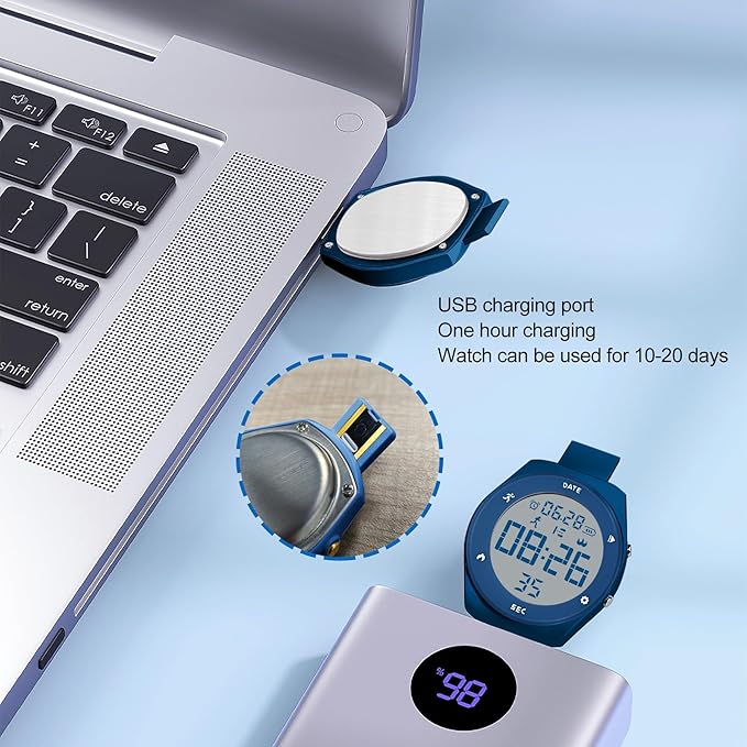 Kids Watches for Girls Boys Digital Sport Watch with Step Counter Pedometer Vibration Alarm Clock, No App Waterproof Fitness Tracker Kids Watch Boys Girls Teens Students Ages 5-16