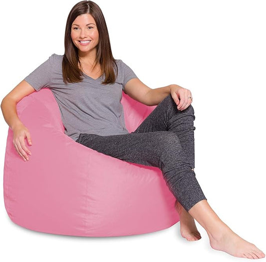 Posh Beanbags Bean Bag Chair, X-Large-48in, Solid Pink