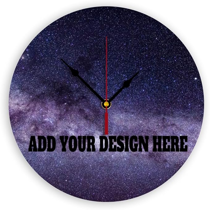Generic Custom Wall Clock Personalized Clocks with Photo Text Logo Customized Round Clock for Birthday Wedding Present Wedding Friend Family Lover, 12inch-30cm
