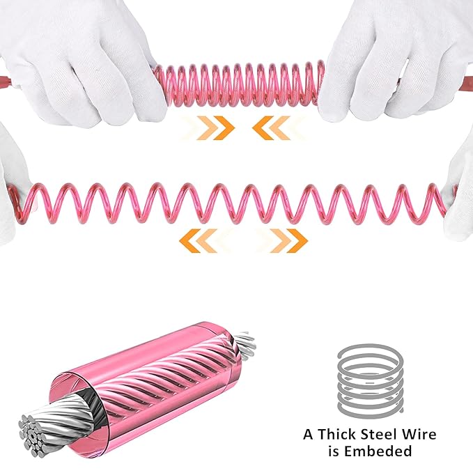 2 in 1 Toddler Leash Anti Lost Wrist Link Pink Safety Harness with Lock for Kids, Baby Leash Anti Lost Wrist Link Safety Wrist Link for Toddlers(Pink 8.2 Ft) …