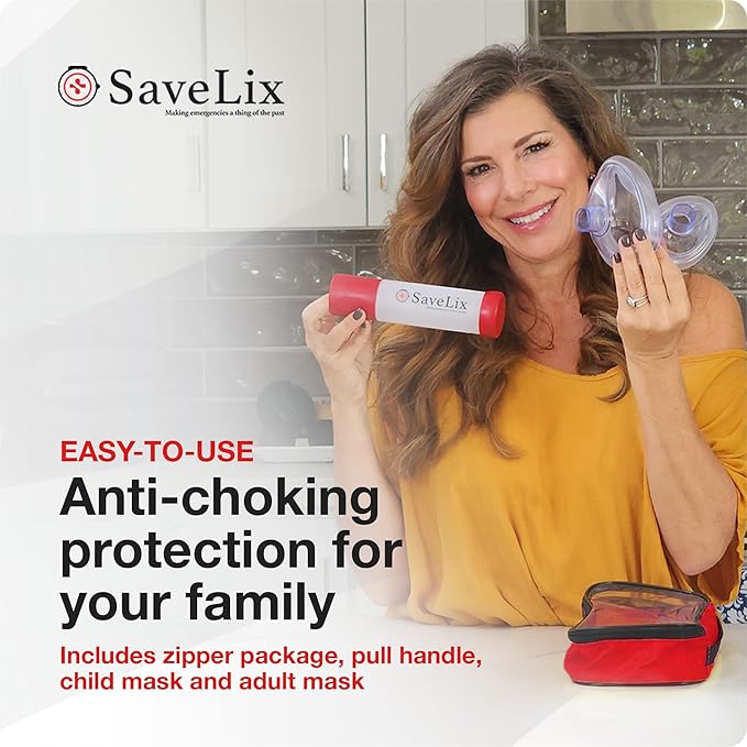 Anti-Choking Device – Portable Airway Suction Device & First Aid Kit for Adults & Children – Lightweight & Compact Emergency Solution for Home, Car & Travel