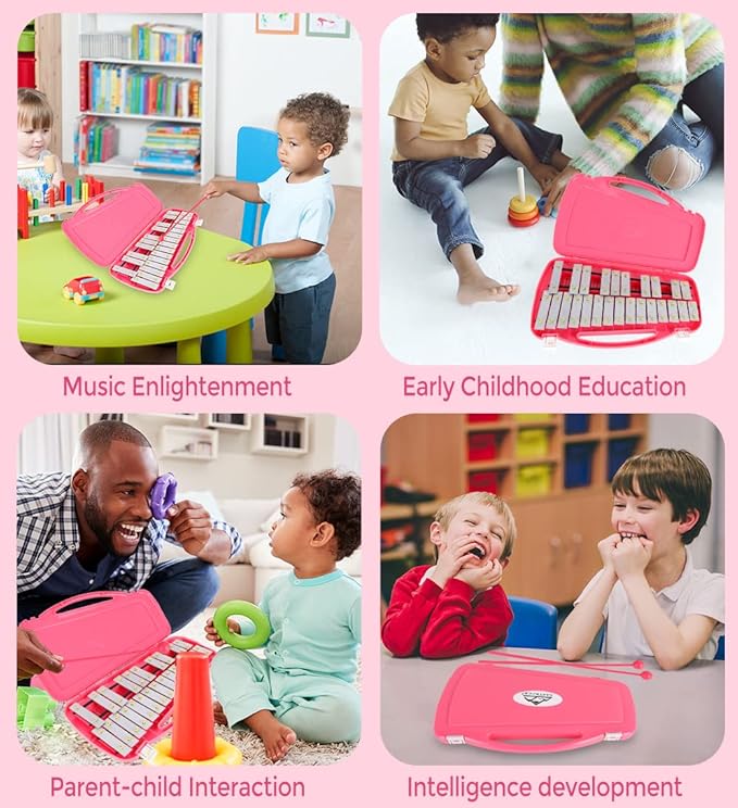 EASTROCK 25 Notes Glockenspiel Xylophone for Kids, Professional Music Teaching, Gifts