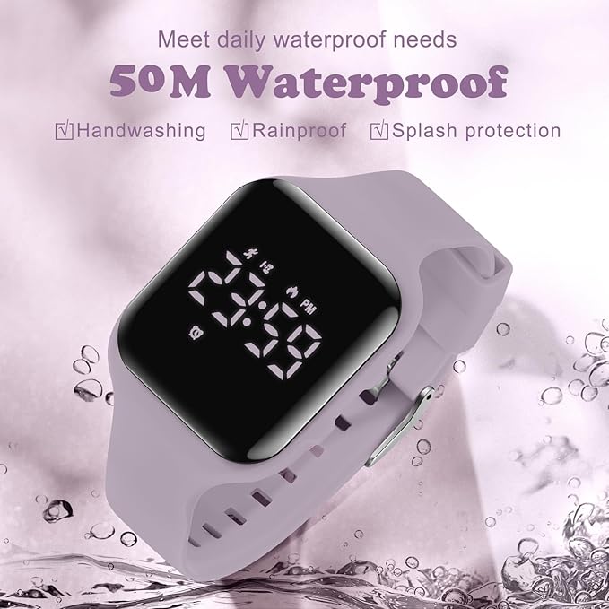 Kids Watches for Girls Boys Digital Sport Watch with Step Counter Pedometer Vibration Alarm Clock, No App Waterproof Fitness Tracker Kids Watch Boys Girls Teens Students Ages 5-16