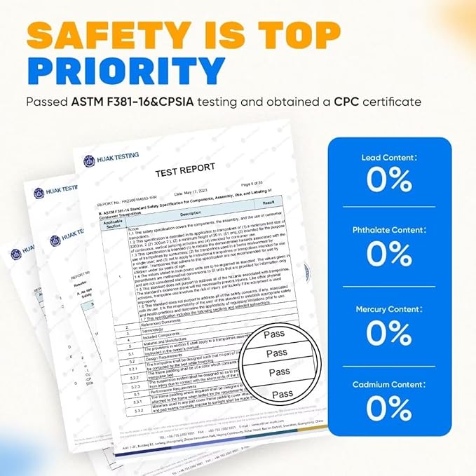 ORCC 1200LBS Weight Capacity Trampoline 16 15 14 12 10 8FT Outdoor Yard Trampolines for Kids Adults Outdoor Yard Trampolines for Kids Adults