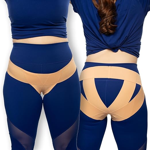 Women's Pelvic Support Belt ― Uterus & Bladder Girdle for Prolapsed bladder | Postpartum Recovery | Dysfunction Pain Relief - Low Waist - BEACH SAND - L