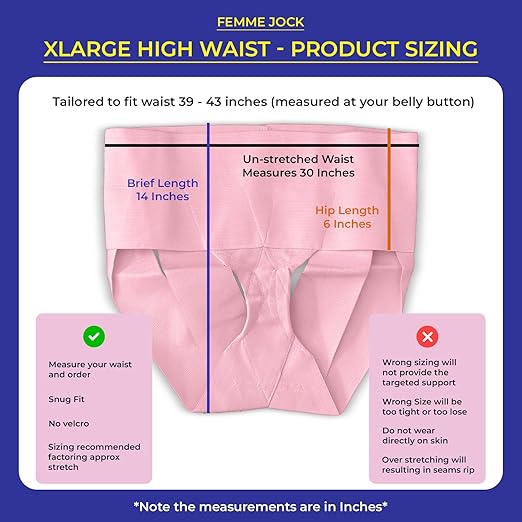 Patented Women’s Pelvic Floor Orthotic Support Belt ― Uterus Pain Relief Girdle for Dropped Bladder, Vulvar Varicosities, Postpartum Recovery, SPD | High Waist - Pink (XL)