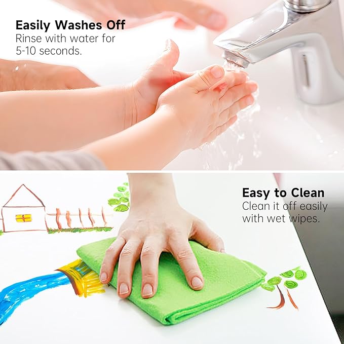 Shuttle Art 8 Colors Watercolor Paint Set, 60 Pack with Paint Brushes & Color Wheels, Washable for Kids & Adults, Suitable for Classroom, Parties, Kindergarten & Art