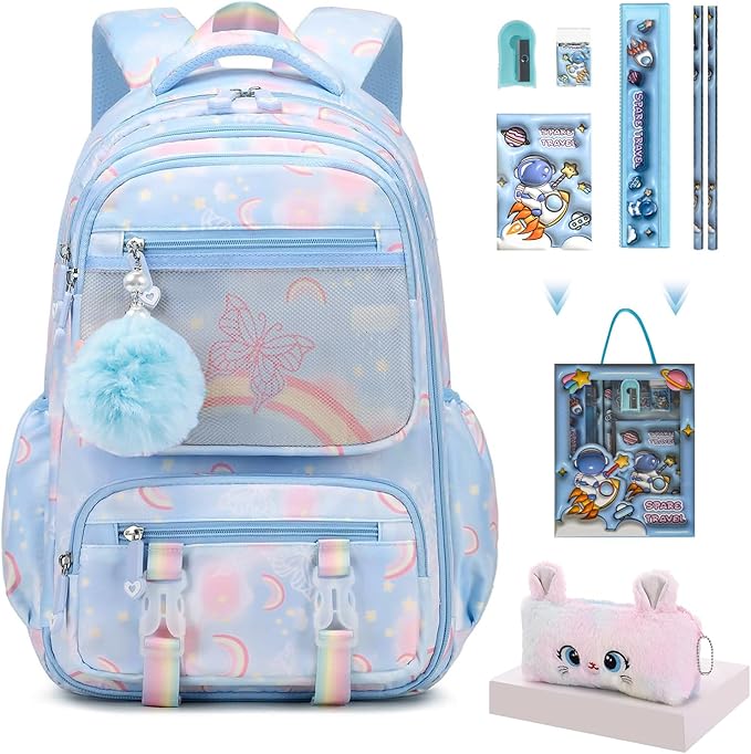 Aesthetic Kawaii Rainbow Backpack