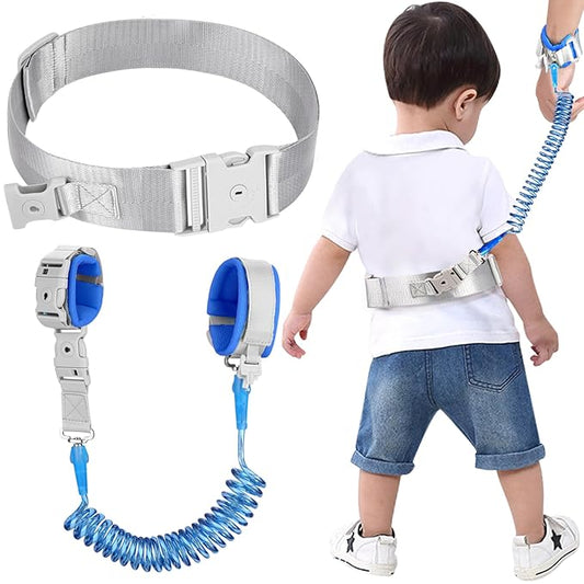 Accmor Toddler Leash with Reflective Baby Anti Lost Wrist Link, 2 in 1 Kids Walking Harnesses Belt Leashes with Key Lock for Boys Age 1-4, Keep Child Close Wristband Rope Tether for Outdoor Travel