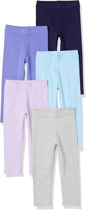 Amazon Essentials Girls and Toddlers' Leggings, Multipacks