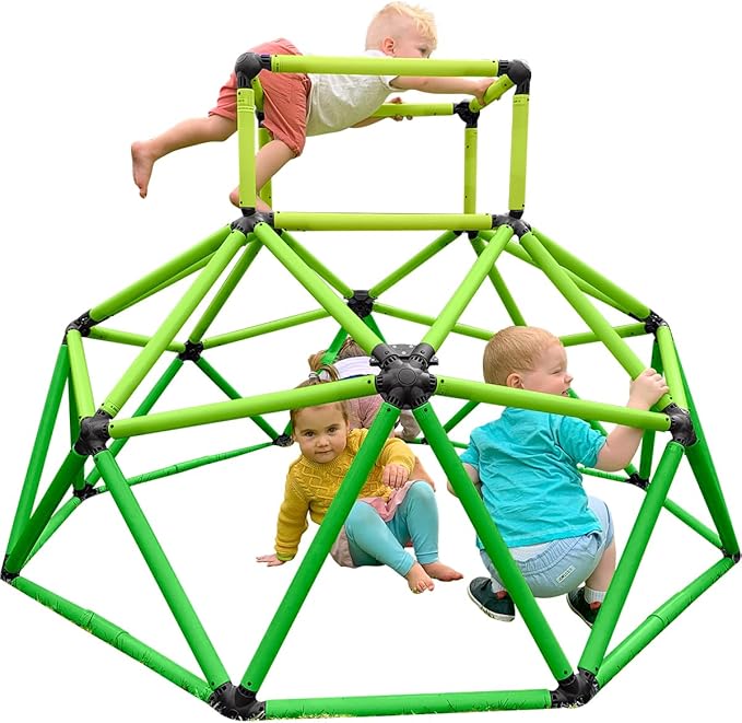 Eezy Peezy Monkey Bars Climbing Tower - Active Outdoor Fun for Kids Ages 3 to 8 Years Old, Green