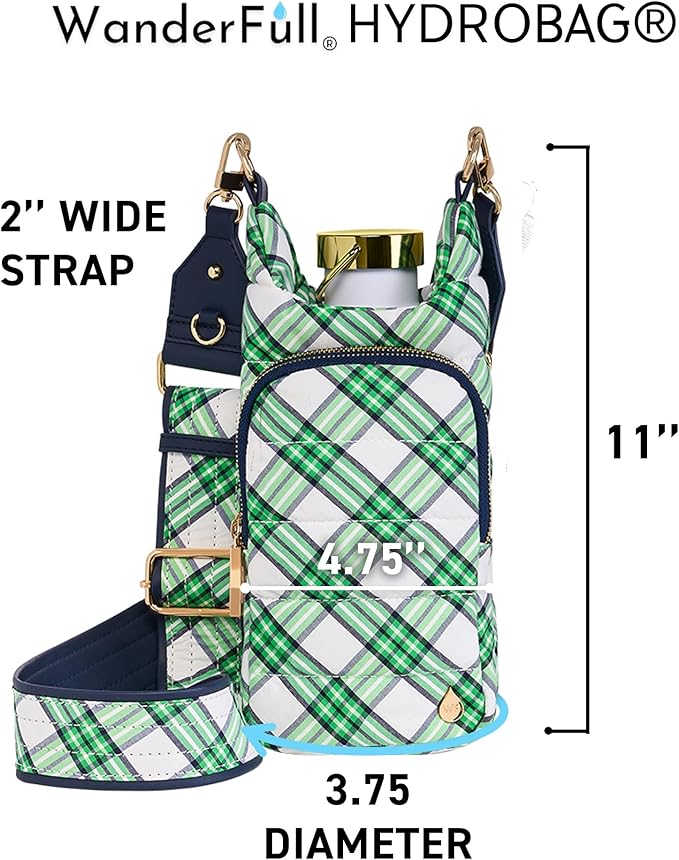WanderFull® Original HydroBag® Collection, Water Bottle Holder w/Strap & Phone Pocket, Hands-Free Crossbody Water Bottle Bag