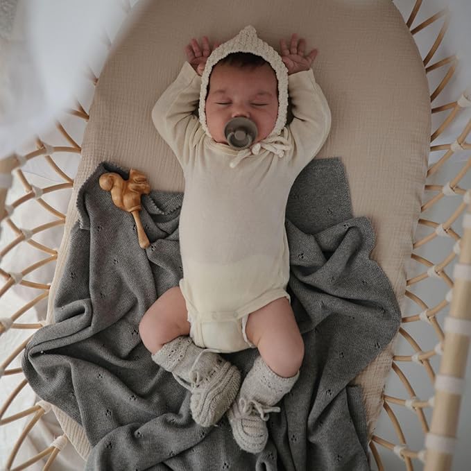 FRIGG Natural Rubber Baby Pacifier 6-Pack Endless Sea | Made in Denmark | BPA-Free (6-18 Months)