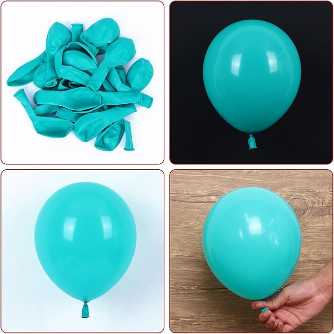 RUBFAC 129pcs Teal Blue Balloons Different Sizes 18 12 10 5 Inch Latex Turquoise Teal Balloon Garland Arch for Party Decoration Birthday Wedding Engagements Anniversary Baby Shower Party Supplies