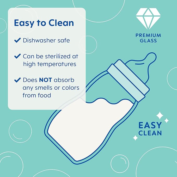 MAM Premium Glass Baby Bottles, Easy Switch Between Breast and Bottle, Feel Good Slow Flow, Newborn Essentials Must Have, 0+ Months, BPA Free, 6oz, Boy, 1 Pack