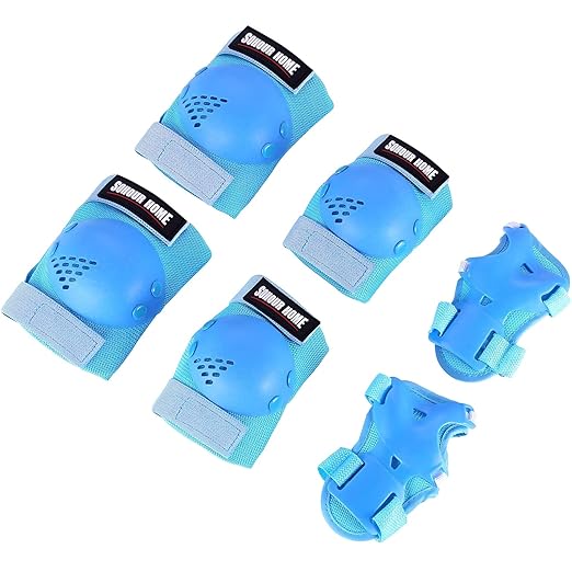 Youth/Kids Knee Pads Elbow Pads Wrist Guards Protective Gear Set for 3-15 Years Child Roller Skates, Skateboard, Cycling, Inline Skating, BMX Bike, Balance Bike, Scooter Riding and Other Outdoor Sports