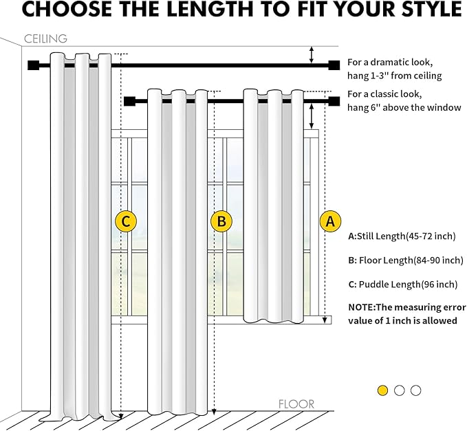 MIULEE Pure White Curtains for Bedroom Living Room 90 Inches Long 2 Panels, Thermal Insulated Room Darkening Drapes Grommet Top Noise Reducing Window Treatments 40x90 Inch