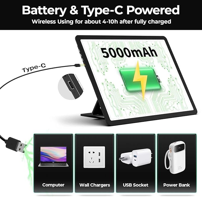 Zocelight Rechargeable A3 Light Board with Built-in Stand & Bag,Super Bright Magnetic Light Box for Tracing,Wireless Light Pad for Diamond Painting,Side Buttons,LED Light Table for Drawing,Sketching