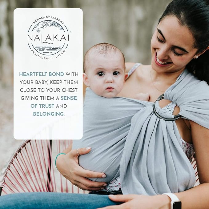 Nalakai Ring Sling Baby Carrier, Soft Linen Baby Sling, Baby Wrap, Comfort, Style, and Giving Back - Carry Your Little One with Love