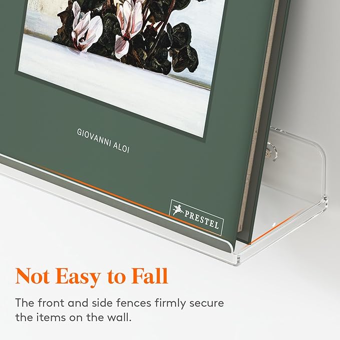 Lifewit Floating Shelves for Wall, 2 Pack 15" Clear Acrylic Shelf Room Decor for Book/Figures/Photo/Makeup in Bathroom, Book Shelf, Living Room, Bedroom, Kitchen Storage and Organization