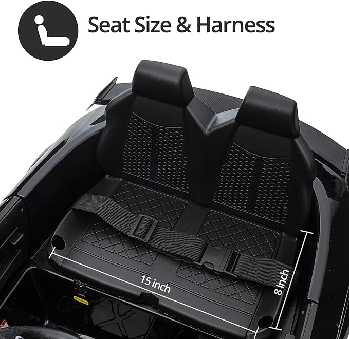 Electric Ride on Car for Kids, Licensed Audi 12V 7Ah Kids Ride-on Toy for Toddlers 3-5 Year Old with Remote, Bluetooth - Black