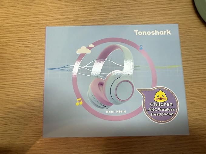 Active Noise Cancelling Headphones for Kids, 60H Playtime,Purple Wireless Bluetooth Over-Ear Headset Built-in Microphone for Home/School/Travel/Party - Includes Portable Case