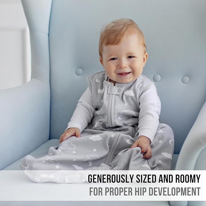 Mama Cheetah Baby Sleep Sack 2.5 TOG, Winter Baby Sleeping Bag with 2-Way Zipper, Organic Cotton Swaddle Transition Wearable Blanket for Boy Girl Infant Toddler, 0-6 Months