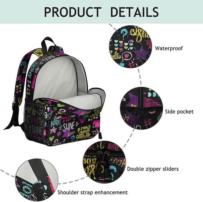 Toddler Backpack for Girls 3-8: Preschool Kindergarten Backpack - Cute Kids Backpacks for Girls-Confident Girl