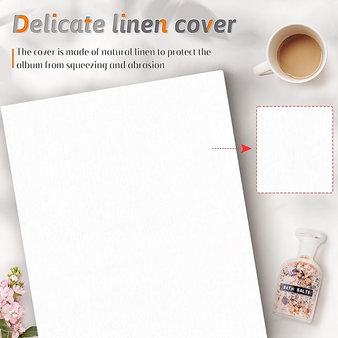 Popotop Photo Album 4x6 1000 Pockets for Wedding Gifts,Linen Hardcover Picture Albums for Family Anniversary Baby Vacation Pictures