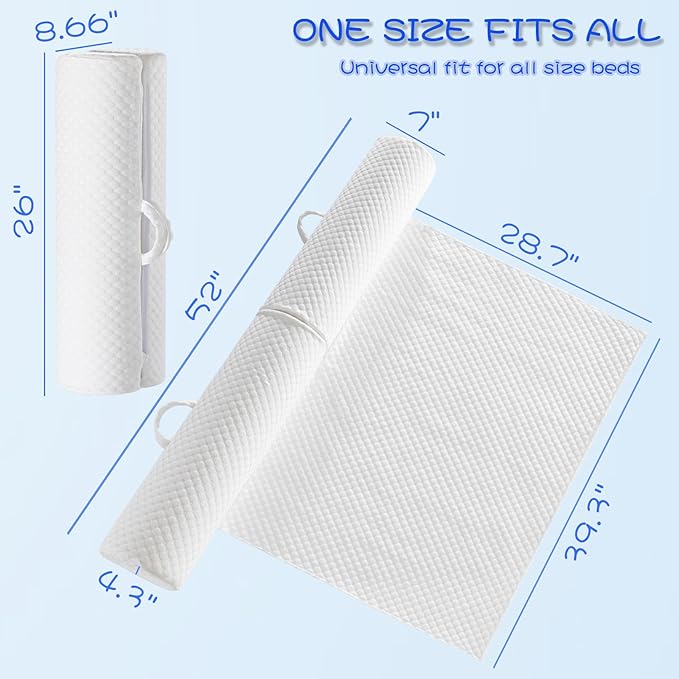 YIHATA Bed Rail for Toddlers Foldable Bed Bumper with Flap 2 Pack Toddler Bed Rails Portable Bed Rails for Toddlers with Non-Slip Machine Washable Cover Toddler Bed Rails for Kids Twin Bed