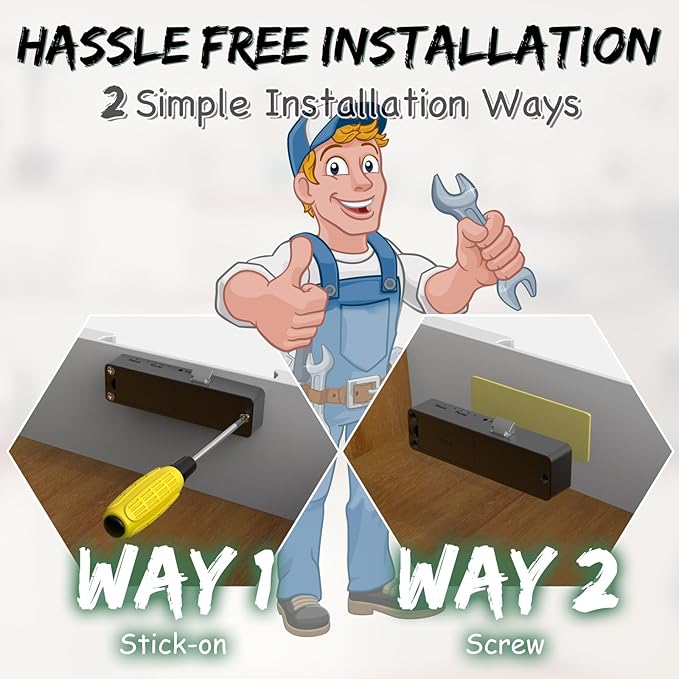 Smart RFID Cabinet Lock, Hidden Digital Electronic Bluetooth RFID Cabinet Drawer Lock for Adults Baby Proofing Teens Liquor Cupboard File