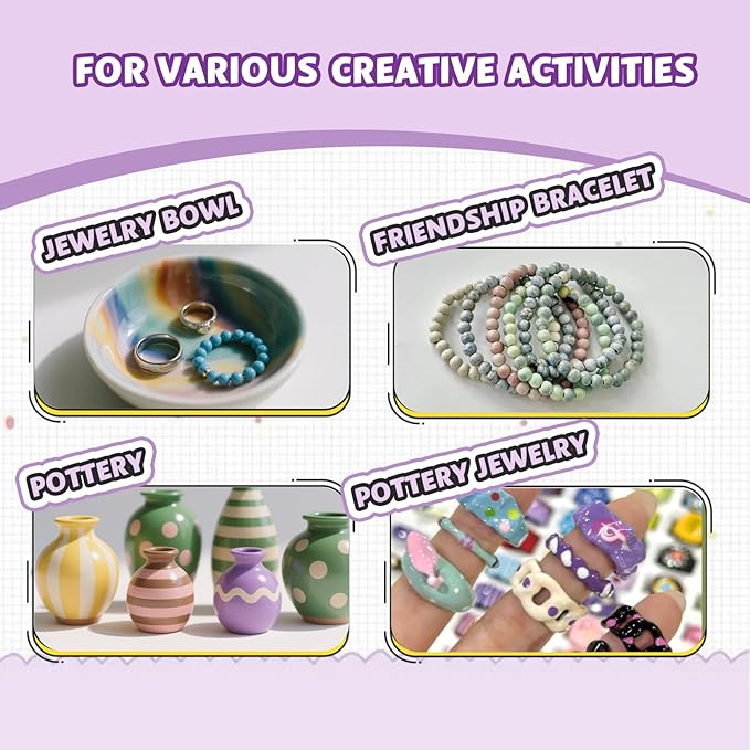 Air Dry Clay for Kids - Natural Modeling Pottery Clay for Wheel, 3.3lbs Kids Arts & Crafts Supplies