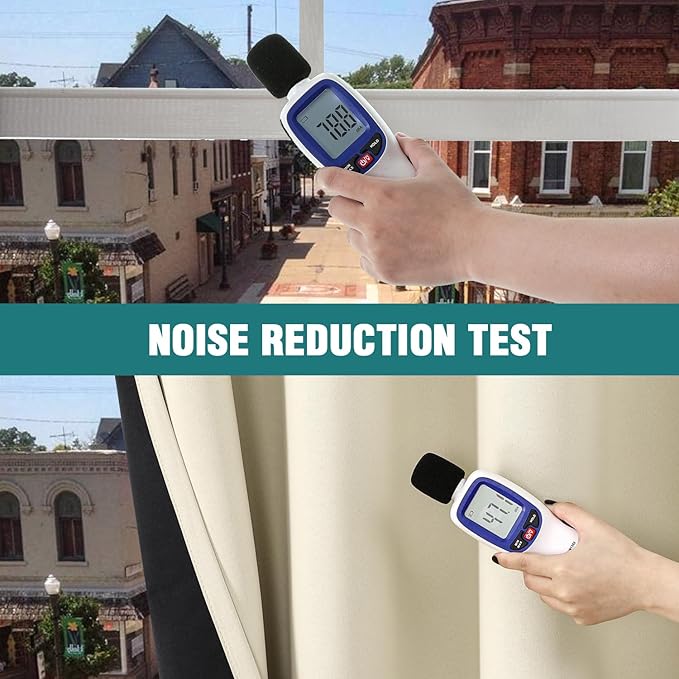 ChrisDowa 100% Blackout Curtains 45 inch Long for Bedroom with Black Liner, 2 Thick Layers Total Blackout Thermal Insulated Grommet Window Curtains 2 Panels Set (Light Beige, 42 x 45 Inch)