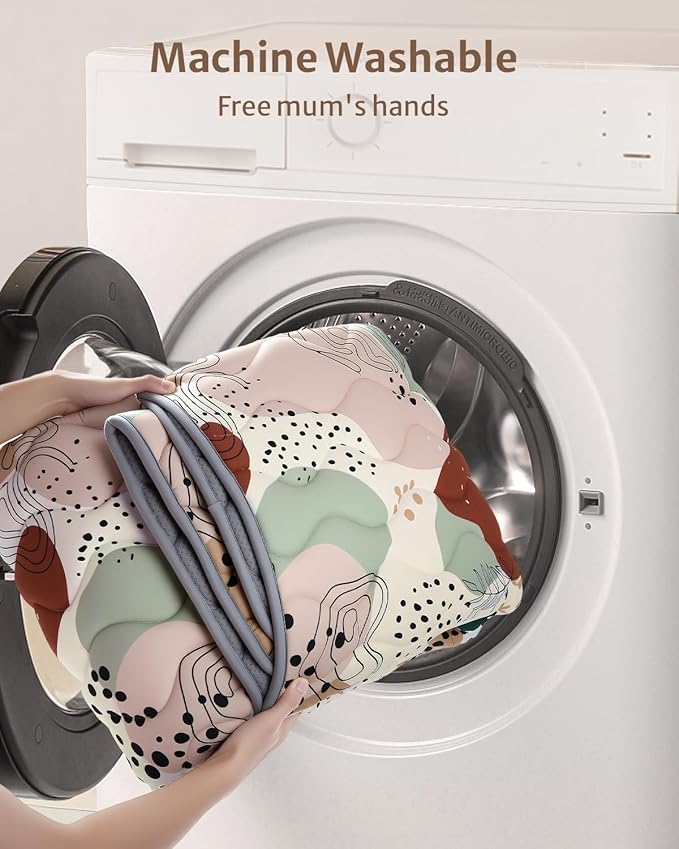 Blissful Diary Baby Play Mats for Floor, 47x47 Inch Playpen Mat, Thicker Padding Foam Playmats for Babies and Toddlers Infants, Modern Abstract