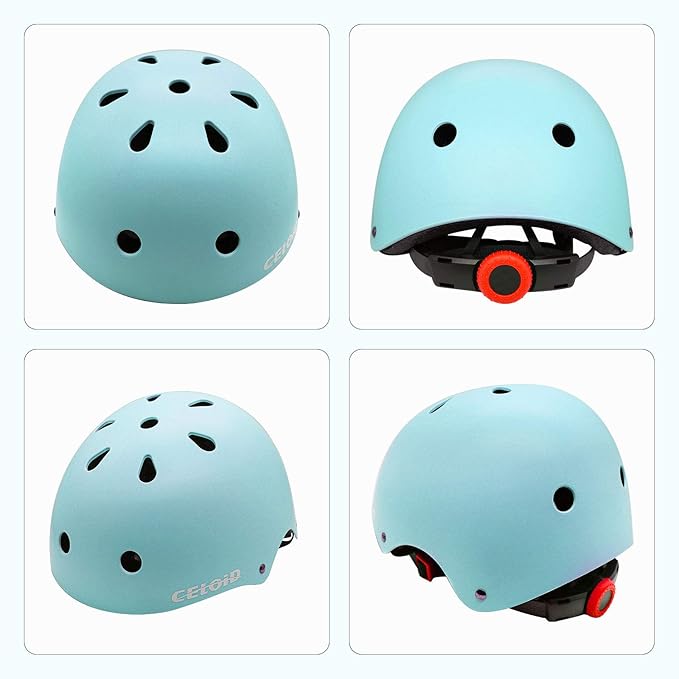 Kids Bike Skateboard Helmet Pad Set,Toddler Cyling Protective Gear Knee & Elbow Pads Wrist Guards for 5-8-10-12-14-16 Years Girls Boys Bicycle Scooter Roller Skate Inline Skating Rollerblading