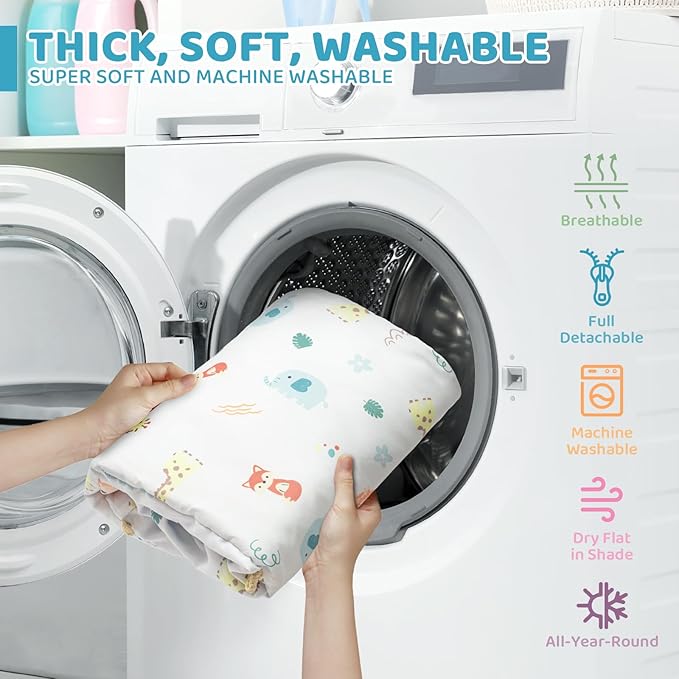 Baby Play Mat, 7-in-1 Tummy Time Activity Gym Mat, Washable Baby Lounger Nest, Portable Floor Seat for Home & Travel, Baby Essentials Gift for Infant Newborn 0-6-12-18 Months