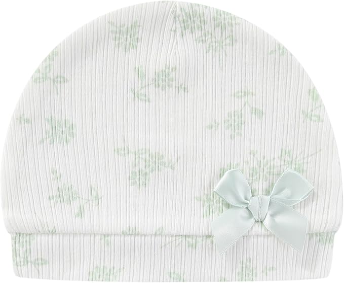 Baby Hat and Mittens Set Cotton Newborn Baby Hats Caps for Boys and Girls, 0-6 Months