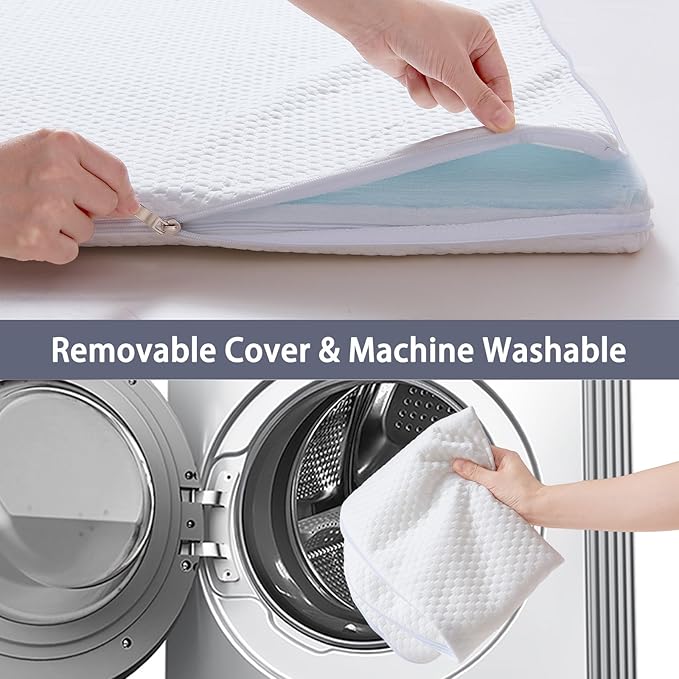 Lisara Baby Bassinet Mattress, 30 x 18 Dual Sided Gel Memory Foam Bassinet Mattress with Waterproof, Removable, Ice Silk Cover, Fit for Halo Bassinest, Swivel/Flex/Glide/Premiere/Luxe Series Sleeper