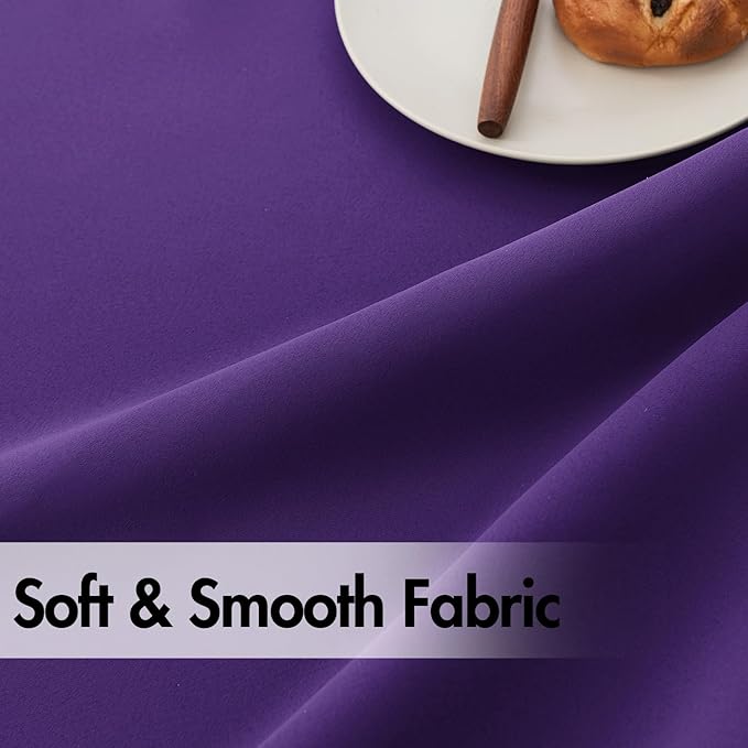 ANRODUO Back Tab Blackout Curtains for Bedroom Living Room, Rod Pocket Pinch Pleated Thermal Insulated Room Darkening Curtains 96 Inches Long 2 Panels, Purple, 42 x 96 Inch