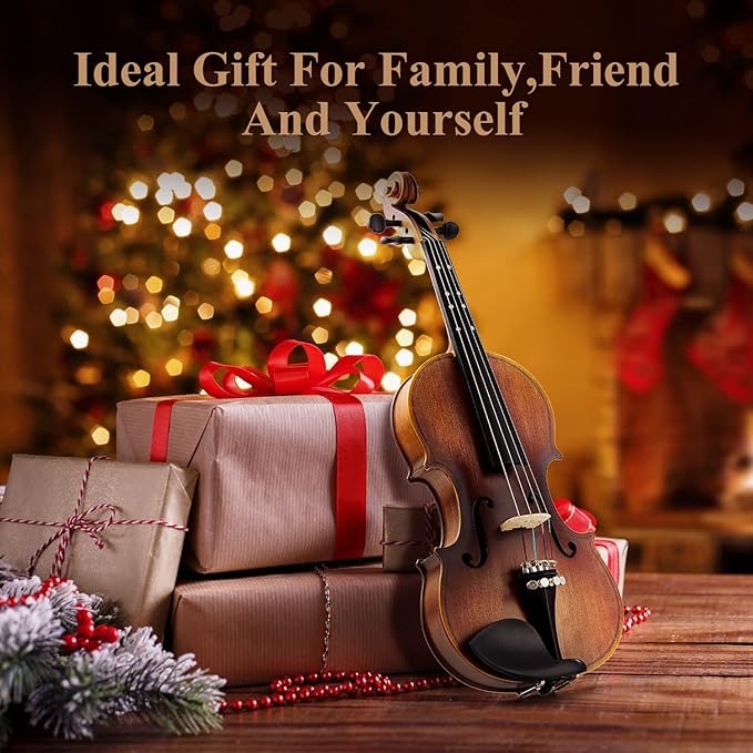 Eastar 3/4 Violin Set Fiddle EVA-3 Matte fo Beginners with Hard Case, Rosin, Shoulder Rest, Bow, and Extra Strings (Imprinted Finger Guide on Fingerboard)