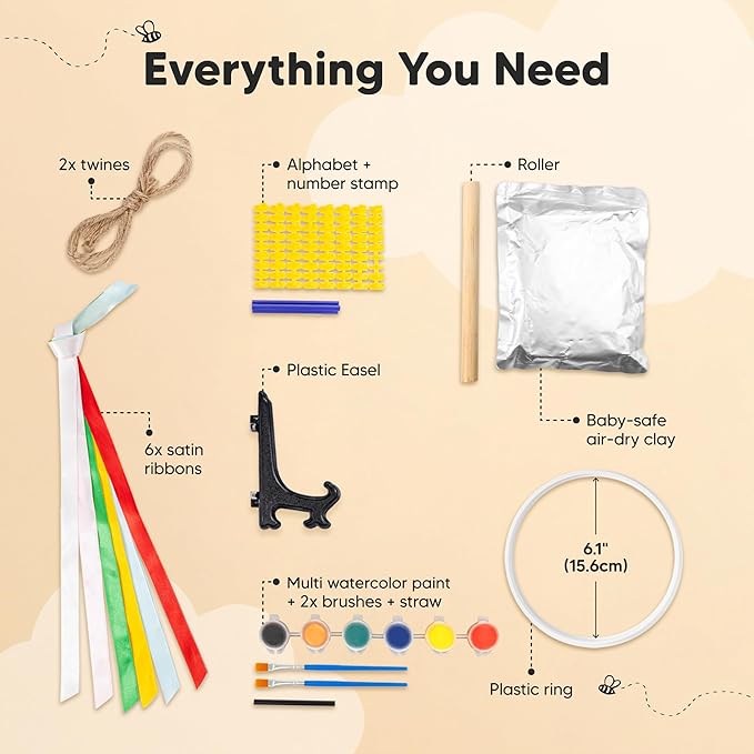 Baby Hand and Footprint Kit Girls, Boys - Personalized Baby Footprint Ornament Kit, Newborn Keepsake Gifts for New Mom, Easy to Use Handprint Makers,Cute Shower Gifts(Multi-Colored)