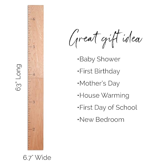 Wood Growth Chart for Wall - Growth Chart Wood Growth Chart for Kids Wooden Ruler Growth Chart Child Height Wall Chart Grow Chart for Wall Kids Wall Ruler Height Chart-Modern Natural