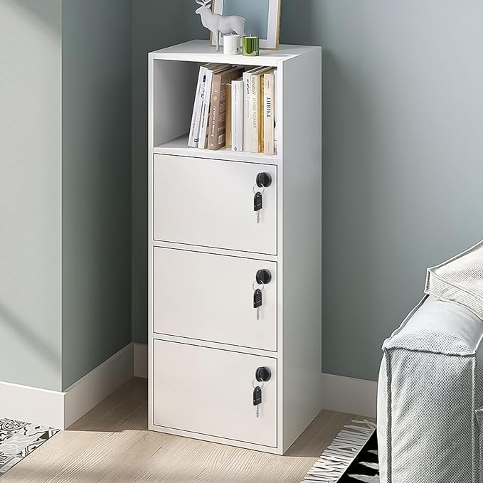 Tanice 4 Pack Furniture Lock Zinc Alloy Cam Security Lock Keyed Alike Cylinder Cupboard Drawer Lock with 8 Keys for Door Cabinet Mailbox Drawer Cupboard Household Office, Black