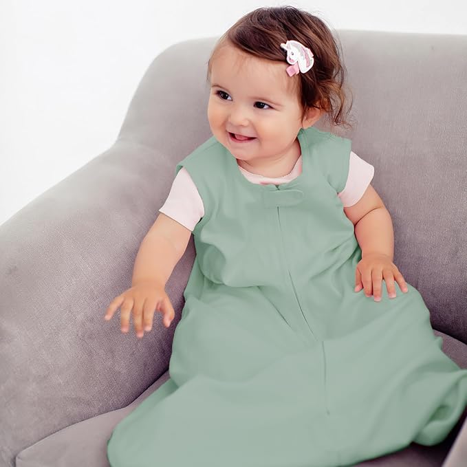 Mama Cheetah Baby Sleep Sack 0.5 TOG, Organic Cotton Baby Wearable Blanket with Two-Way Zipper, Swaddle Transition Baby Sleeping Bag for Newborn Infant Toddler Boy Girl, 12-18 Months